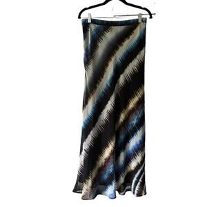 Trina Turk NWT Full Length Maxi Skirt Flowy Lettuce Hem Country Western Boho 8